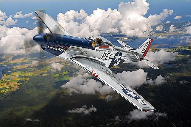 [予約]CORGI(コーギー) 1/32 (ダイキャスト製) ノースアメリカン P-51D マスタング "クリップス・ア・マイティ" ジョージ・プレディ少佐