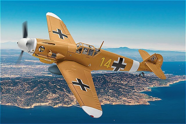 [予約]CORGI(コーギー) 1/32 (ダイキャスト製) メッサーシュミット Bf 109F-4 (Trop) "イエロー14" ハンス・ヨアヒム・マルセイユ
