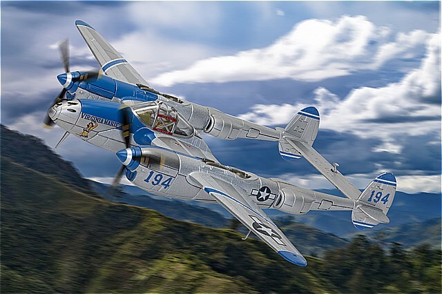 [予約]CORGI(コーギー) 1/72 (ダイキャスト製) ロッキード P-38J ライトニング "バージニア・マリー"