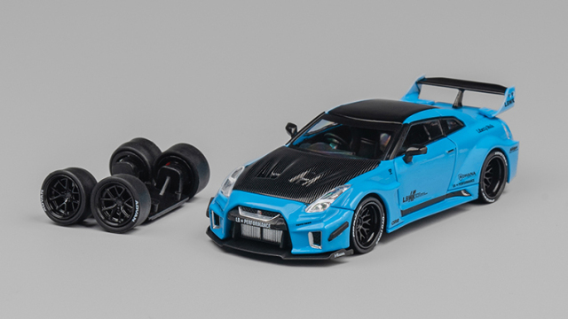 CM・MODEL(CMモデル)  1/64 Nissan LB-WORKS GT35RR ブルー