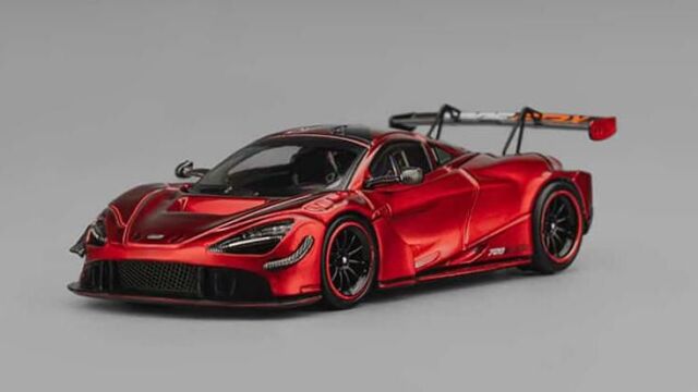 CM・MODEL(CMモデル) 1/64 (ダイキャスト製) Mclaren 720SGT3X メタリックレッド