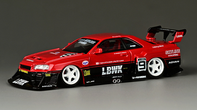 CM・MODEL(CMモデル)  1/64 Nissan スカイライン ER34 LBWK スーパーシルエット No.9