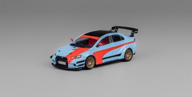 CM・MODEL(CMモデル) 1/64 (ダイキャスト製) Mitsubishi ランサー エボリューション X Varis オレンジ/ブルー