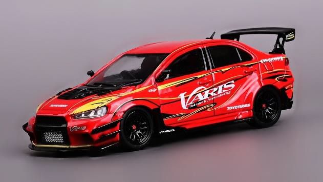 CM・MODEL(CMモデル)  1/64 三菱 ランサー エボリューション X Varis CZ4A Widebody Ver.2 レッド