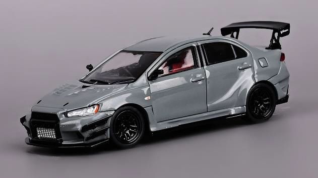 CM・MODEL(CMモデル)  1/64 三菱 ランサー エボリューション X Varis CZ4A Widebody Ver.2 グレー
