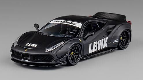 CM・MODEL(CMモデル)  1/64 (ダイキャスト製) LB-WORKS 488 Widebody マットブラック インドネシア限定