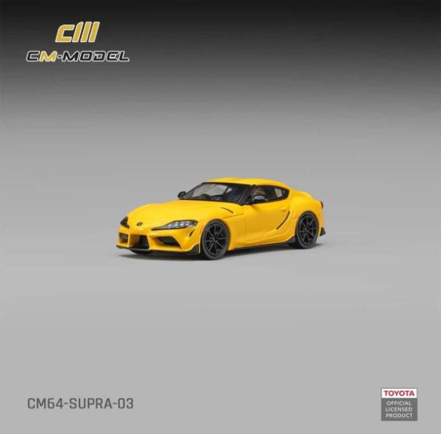 [予約]CM・MODEL(CMモデル) 1/64 (ダイキャスト製) Toyota GR スープラ ニトロイエロー