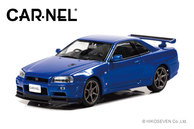 CAR-NEL (カーネル) 1/43 日産 スカイライン GT-R VspecII (BNR34) 2000 ベイサイドブルー ※限定500台