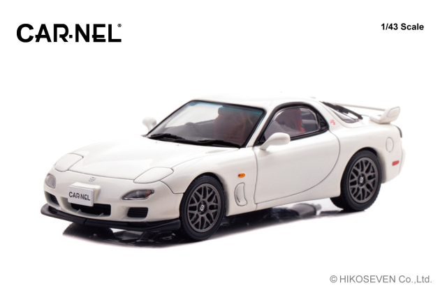 CAR-NEL(カーネル) 1/43 (ダイキャスト製) マツダ RX-7 Type RZ (FD3S) 2000 Snow White Pearl Mica *Limited 300pcs