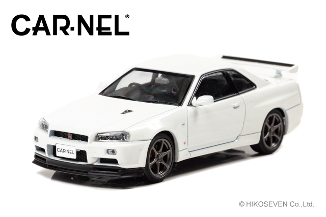 CAR-NEL (カーネル) 1/43 日産 スカイライン GT-R VspecII Nur (BNR34) 2002 ホワイトパール ※限定500台