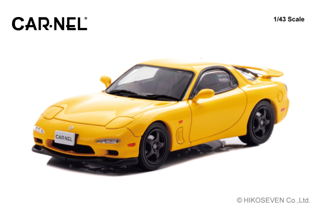 CAR-NEL(カーネル) 1/43 (ダイキャスト製) マツダ RX-7 Type RS-R (FD3S) 1997 Sunburst Yellow *Limited 300pcs