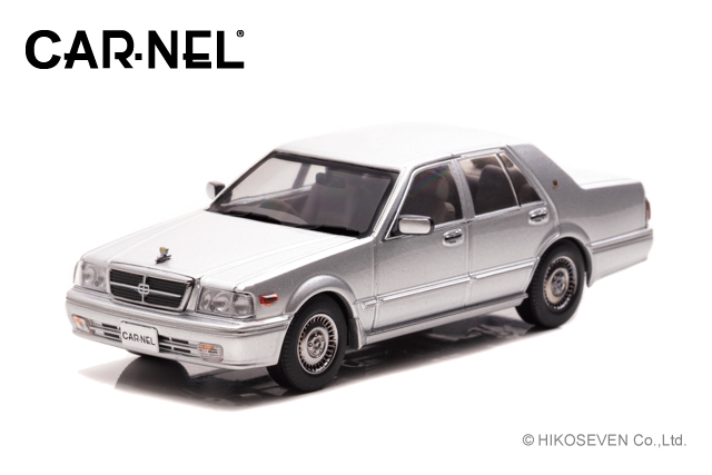 CAR-NEL (カーネル) 1/43 日産 グロリア Brougham VIP (PAY31) 1998 Platinum Silver Metallic ※限定300台
