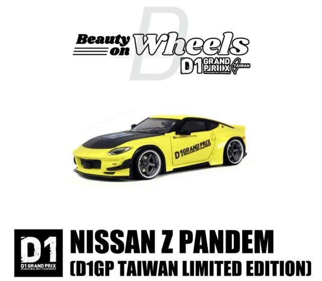 D MODEL 1/64 Nissan Z Pandem (D1GP TAIWAN Limited Edition) イエロー