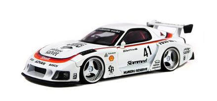 D MODEL 1/64 (ダイキャスト製) MAZDA RX-7 LB スーパーシルエット ホワイト