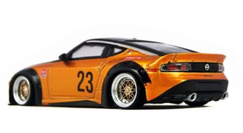 D MODEL 1/64 (ダイキャスト製) Nissan Z LB☆NATION WORKS オレンジ