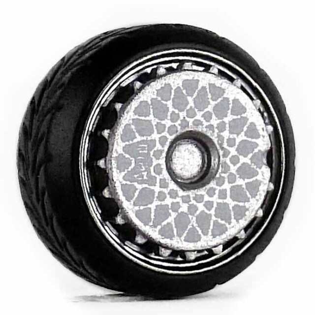 D MODEL 1/64用 ドレスアップパーツシリーズ D Model Wheels No.6 Aero(Silver／ White)