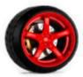 D MODEL 1/64用 ドレスアップパーツシリーズ D Model Wheels No.13 (Red)