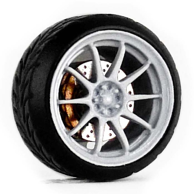 D MODEL 1/64用 ドレスアップパーツシリーズ D Model Wheels No.14 (White)
