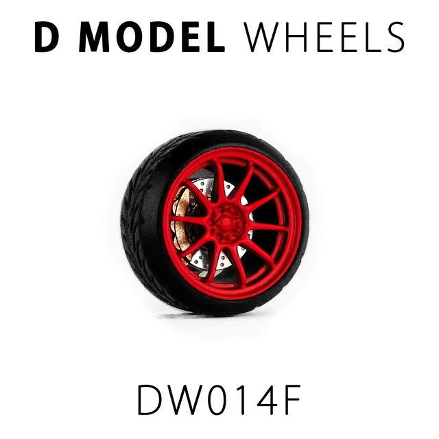 D MODEL 1/64用 ドレスアップパーツシリーズ D Model Wheels No.14 (Red)