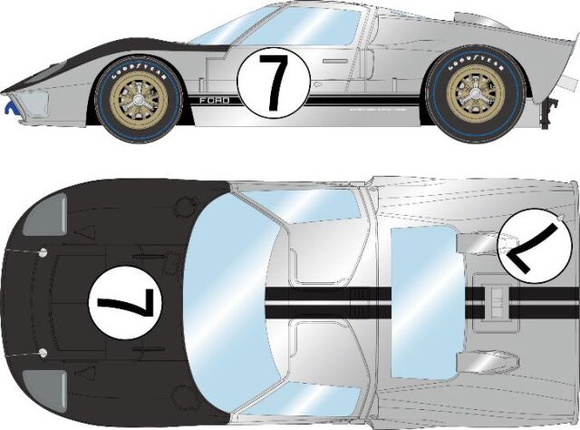 [予約]EIDOLON(アイドロン) 1/43 (レジン製) GT40 Mk.2 “アランマンレーシングチーム“ ルマン 24時間 1966 No.7 シルバー/ブラック(限定120台、国内販売60台)