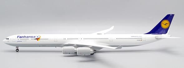 [予約]JC WINGS 1/200 (ダイキャスト製) A340-600 Lufthansa "Fanhansa" D-AIHQ
