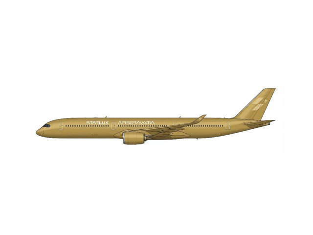 [予約]JC WINGS 1/400 (ダイキャスト製) A350-1000XWB Starlux Airlines "Airsorayama Gold"B-58554  [FD]