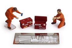 [予約]BRUMM(ブルム) 1/43 (ダイキャスト製) サービス／クリーニングセット JWAチーム ル・マン1970 メカニック2体＋ラベル 工具ケース2個 工具セット1組