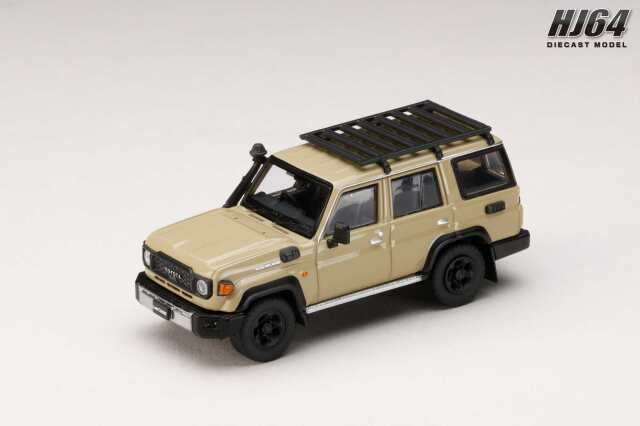 [予約]ホビージャパン 1/64 (ダイキャスト製) Toyota LANDCRUISER 70 (GDJ76W) 2023 カスタムバージョン ベージュ