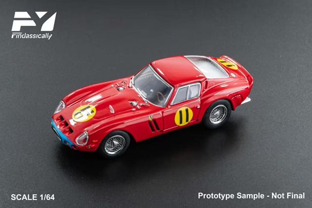 Finclassically 1/64 (ダイキャスト製) 250 GTO 4399GT 1963 Goodwood #11 Red Graham Hill