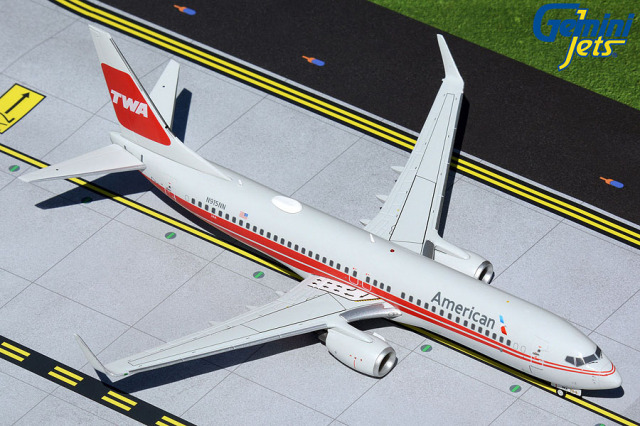 Gemini Jets 1/200 (ダイキャスト製) 737-800(W) アメリカン航空 N915NN TWA Heritage Livery