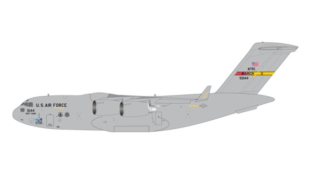 [予約]Gemini Jets 1/200 (ダイキャスト製) C-17 アメリカ空軍 マーチ空軍予備役基地 05 5144
