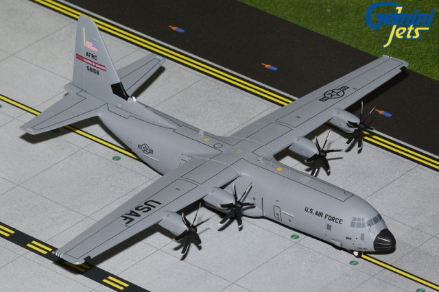 [予約]Gemini Jets 1/200 (ダイキャスト製) C-130J アメリカ空軍 キースラー空軍基地 05 8158 [MS]