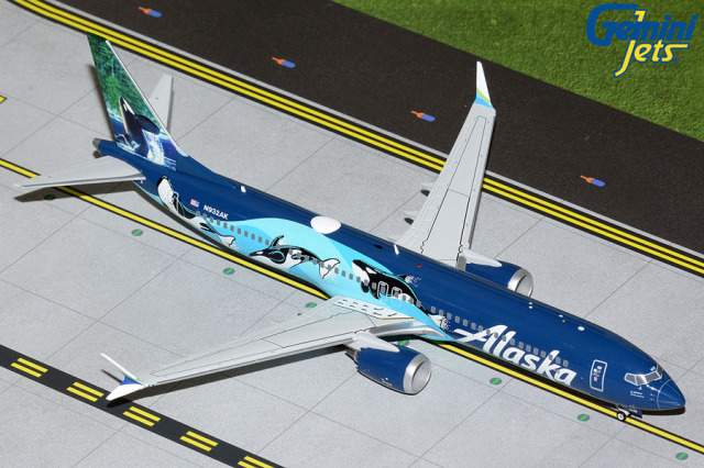 Gemini Jets 1/200 (ダイキャスト製) 737 MAX 9 アラスカ航空 "West Coast Wonders" (orcas) N932AK