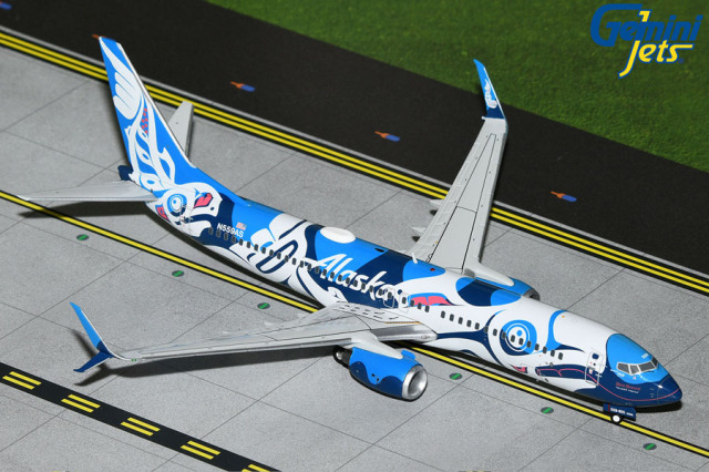 Gemini Jets 1/200 (ダイキャスト製) 737-800S アラスカ航空 ”Salmon People” N559AS [MS] ※再生産