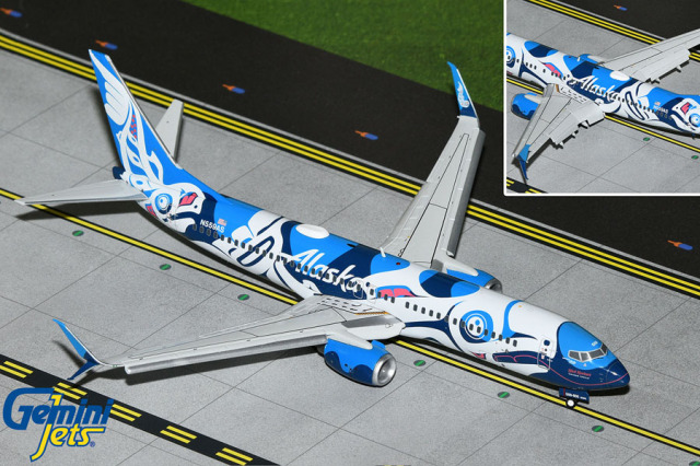 Gemini Jets 1/200 (ダイキャスト製) 737-800S アラスカ航空 “Xáat Kwáani”/”Salmon People” N559AS [FD]