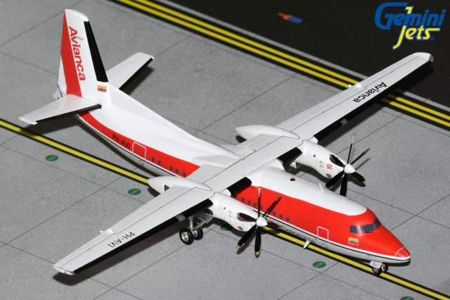 [予約]Gemini Jets 1/200 (ダイキャスト製) Fokker 50 アビアンカ航空 PH-AVJ