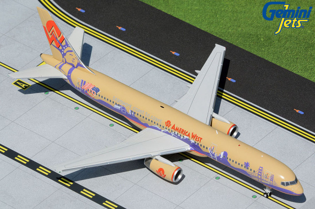 Gemini Jets 1/200 (ダイキャスト製) 757-200 アメリカウエスト航空 N902AW "Teamwork Coast to Coast"