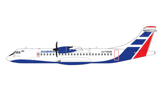 [予約]Gemini Jets 1/200 (ダイキャスト製) ATR72-200 クバーナ航空 CU-T1548