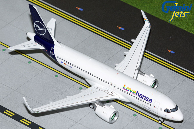 Gemini Jets 1/200 (ダイキャスト製) A320neo ルフトハンザ航空 "Lovehansa" D-AINY