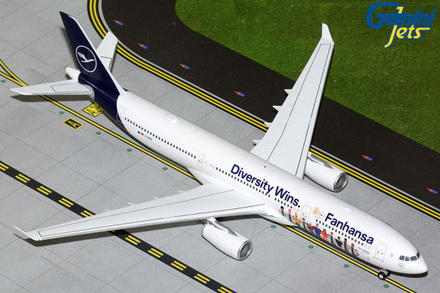 Gemini Jets 1/200 (ダイキャスト製) A330-300 ルフトハンザ航空 "Fanhansa" D-AIKQ