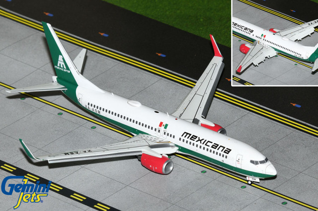 Gemini Jets 1/200 (ダイキャスト製) 737-800W メキシカーナ航空 XA-ASM [FD]