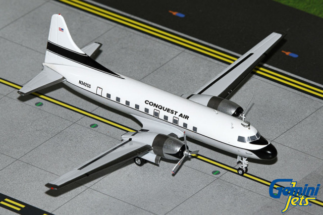 Gemini Jets 1/200 (ダイキャスト製) C-131F (CV-340) コンクエストエアカーゴ N342GS