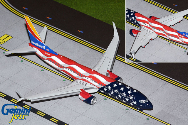Gemini Jets 1/200 (ダイキャスト製) 737-800 サウスウェスト航空 N500WR “Freedom One”  ※フラップダウン