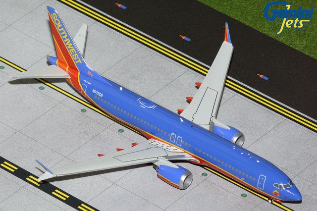 Gemini Jets 1/200 (ダイキャスト製) 737 MAX 8 サウスウェスト航空 "Canyon Blue retro livery" N872CB