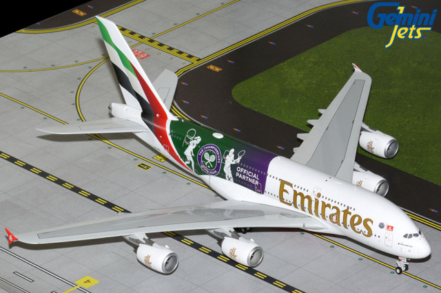 Gemini Jets 1/200 (ダイキャスト製) A380-800 エミレーツ航空 A6-EOE ウィンブルドンオフィシャルパートナー