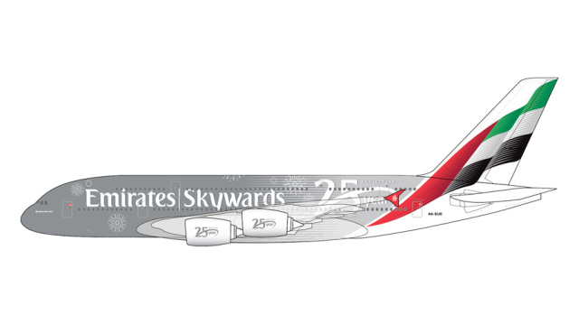 [予約]Gemini Jets 1/200 (ダイキャスト製) A380-800 エミレーツ航空 "Skywards 25 Year Anniversary" A6-EUE