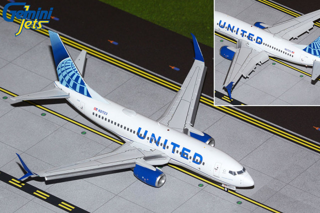 Gemini Jets 1/200 (ダイキャスト製) 737-700 ユナイテッド航空 N21723  ※フラップダウン