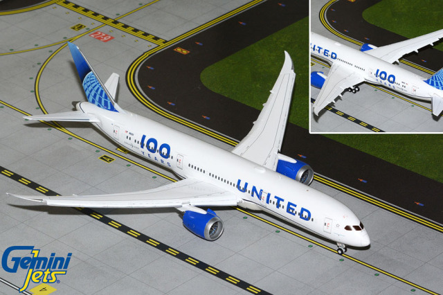 Gemini Jets 1/200 (ダイキャスト製) 787-9 ユナイテッド航空 “100 Years” N61101 [FD]