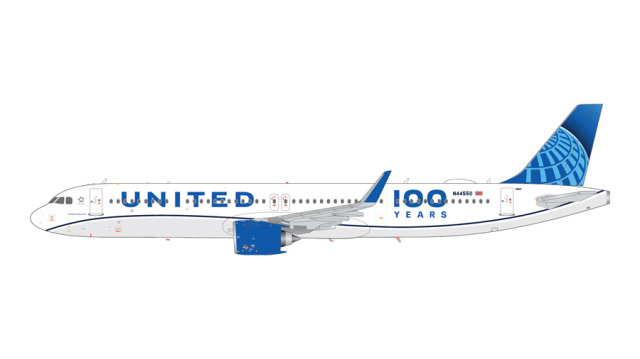 [予約]Gemini Jets 1/200 (ダイキャスト製) A321neo ユナイテッド航空 "100 Years" N44550