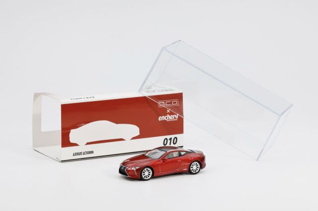 [予約]ゲインコーププロダクツ × enchery (エンチェリー) 1/64 (ダイキャスト製) Lexus LC500h レッド